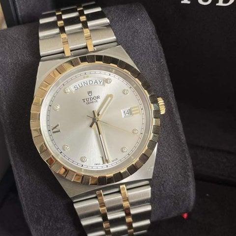 Tudor Royal M28603-0002 41mm Yellow gold and Stainless steel Silver